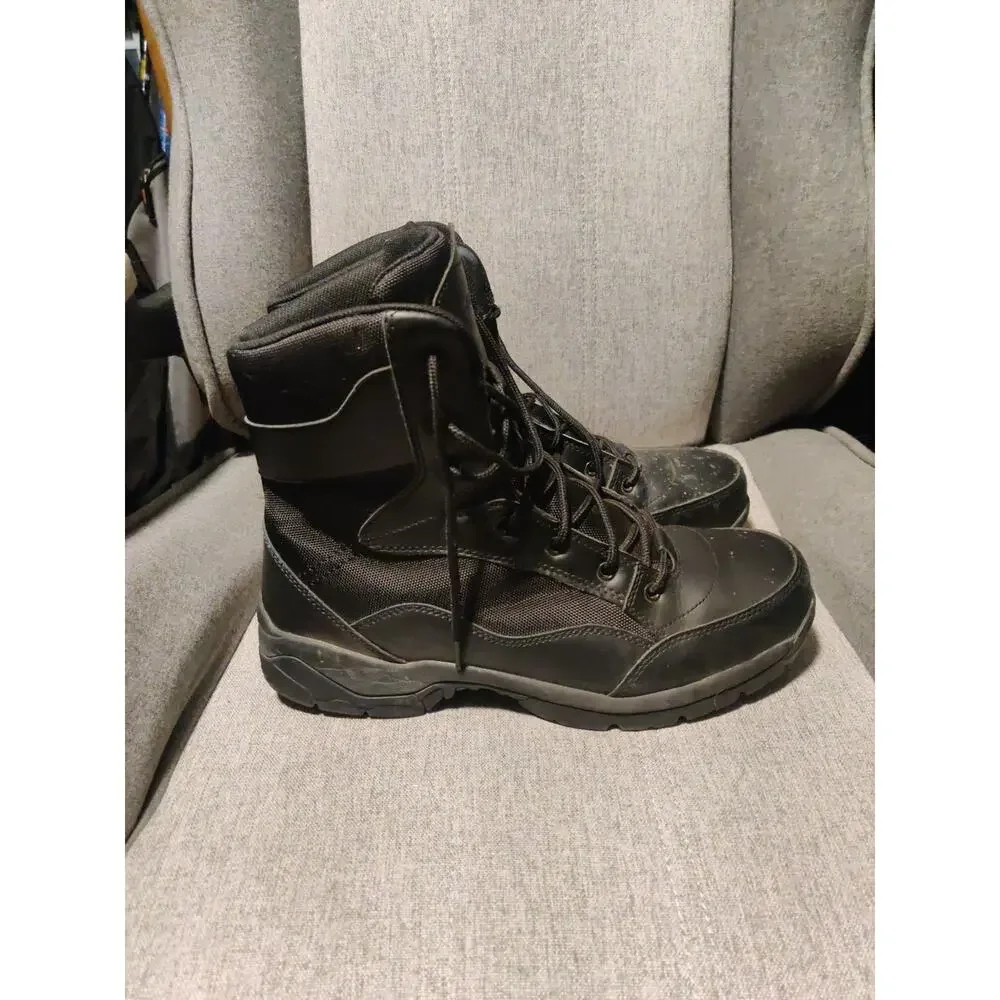 Interceptor Men's Size 10.5 Tactical Lace Combat Boots Black Slip Resistant